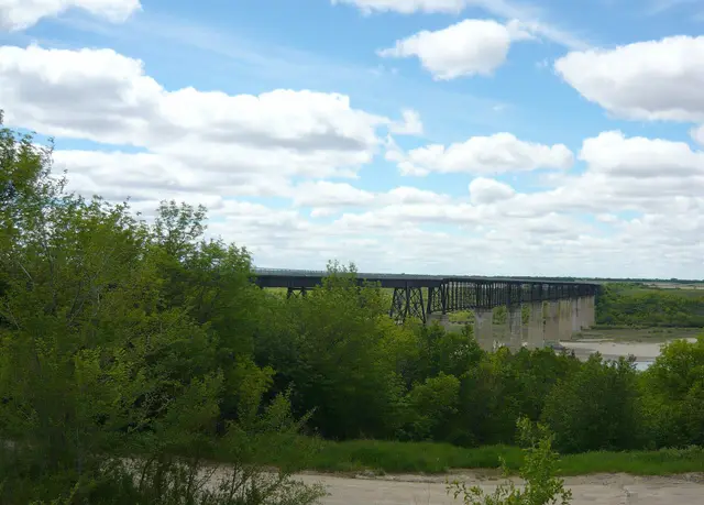 The old CPR bridge over the South Saskatchewan River